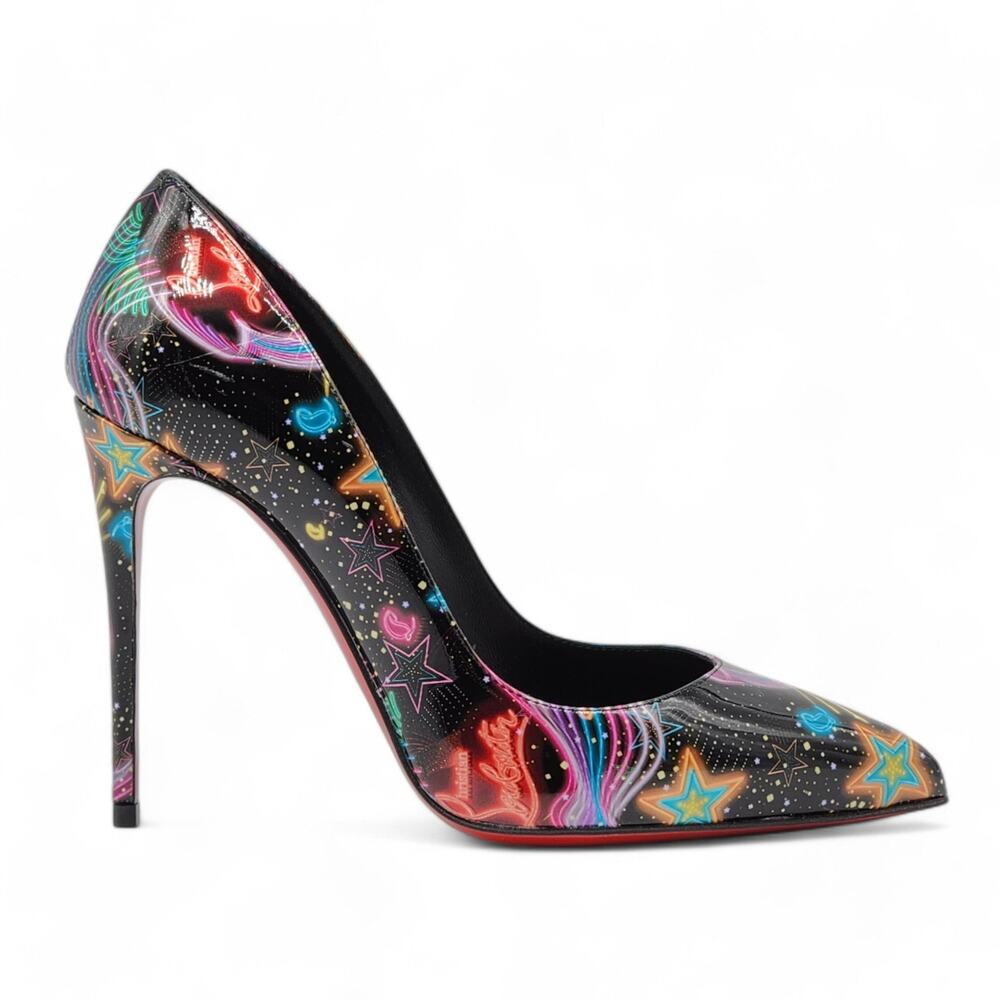Christian Louboutin Viva Las Vegas Kate Pumps 100mm - Patent Leather - Black 35 - Picture 3 of 9
